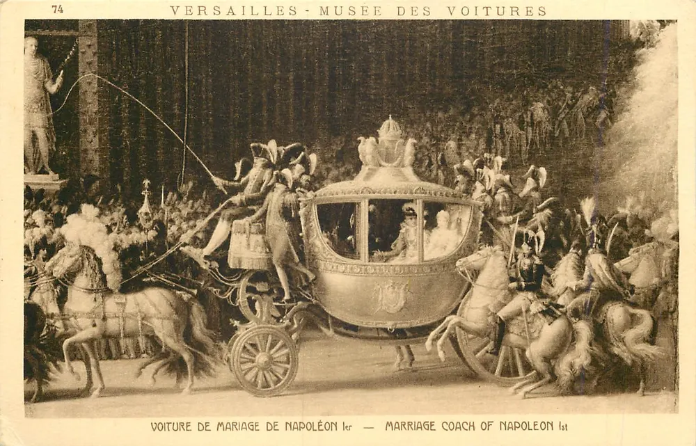 Versailles - Museum der Autos — Hochzeitskutsche Napoleons I. — Braun & Cie, Paris, n°74 - Vorderseite