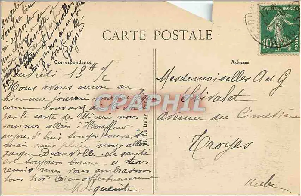 Trouville — Un Beau Coin de Plage — G.F. Le Havre, n°262 - Verso