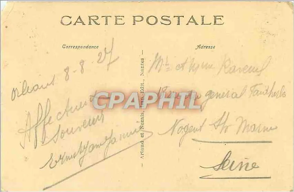 Orléans - A rua da República — editor Arraud et Nozais, n°63 - Verso