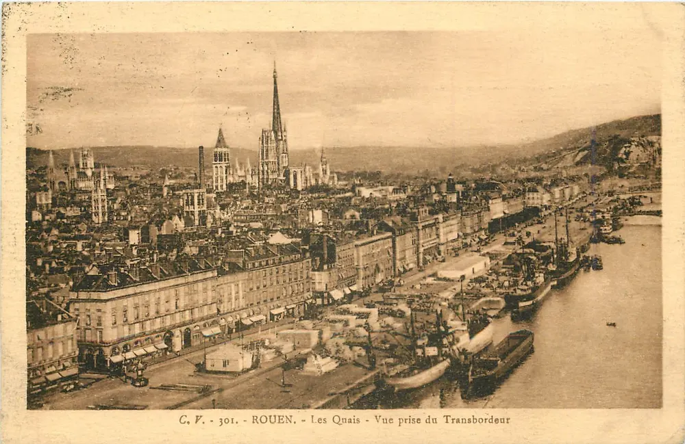 Rouen — Die Kais — Ansicht vom Transbordeur — C.V. 301 - Vorderseite