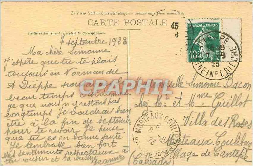 Rouen — Die Kais — Ansicht vom Transbordeur — C.V. 301 - Rückseite