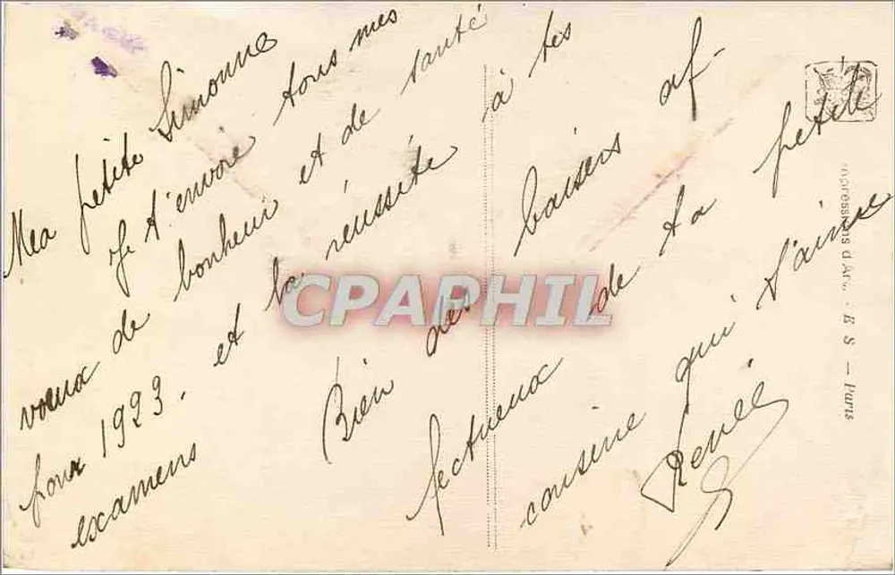 Salones de París — VICTOR MARAIS MILTON - El Oráculo — París - Reverso