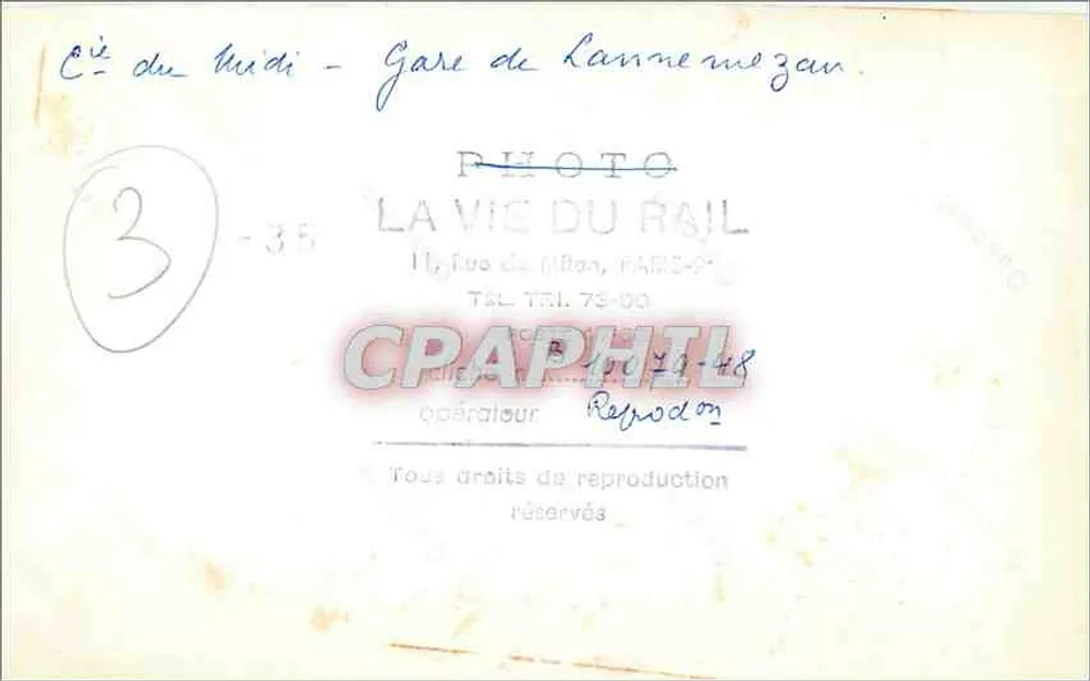 Estação de Lannemezan — vista do sul — Foto La Vie du Rail - Verso