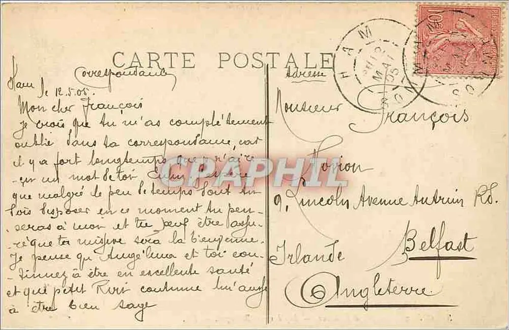 Baptême en Bretagne — Salon 1905 — H. d'Estienne — LL. - Verso