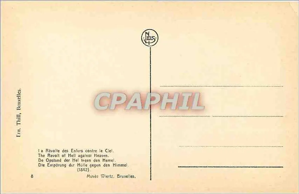 La Révolte des Enfers contre le Ciel — œuvre d'Émile Thill — Musée Wiertz, Bruxelles - Verso