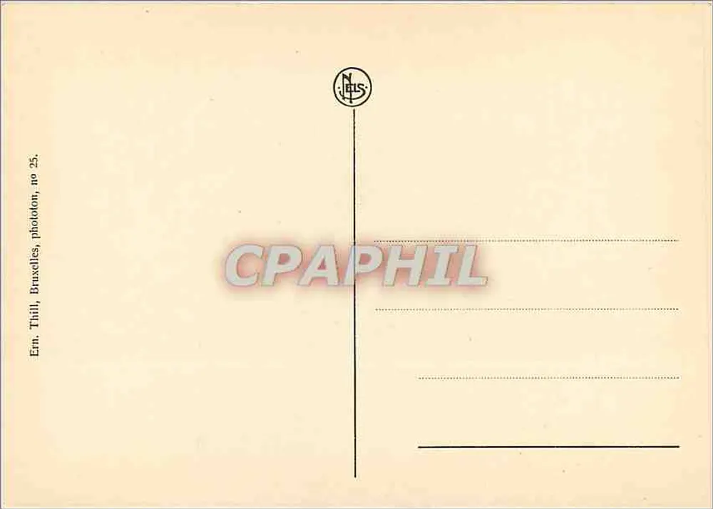 Bruxelas — Igreja de Santa Gudula — Editor Thill, n° 25 - Verso