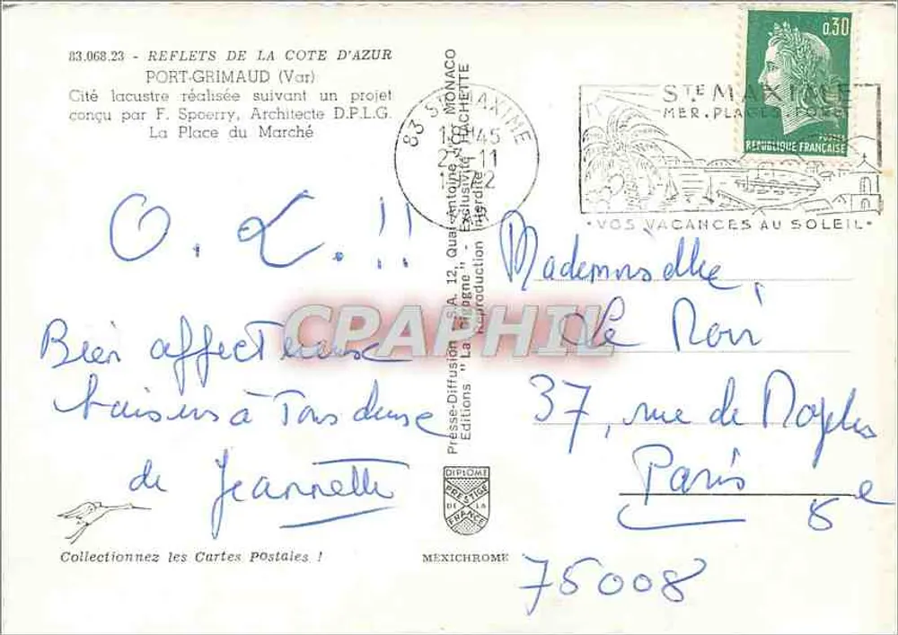 Port-Grimaud (Var) — Cité lacustre conçue par F. Spoerry — Éditions Mexichrome - Verso