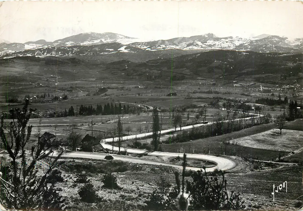 Col Bayard (Hies-Alpes) — vista panorâmica nevada — Les Editions d'Art Lyon - Frente
