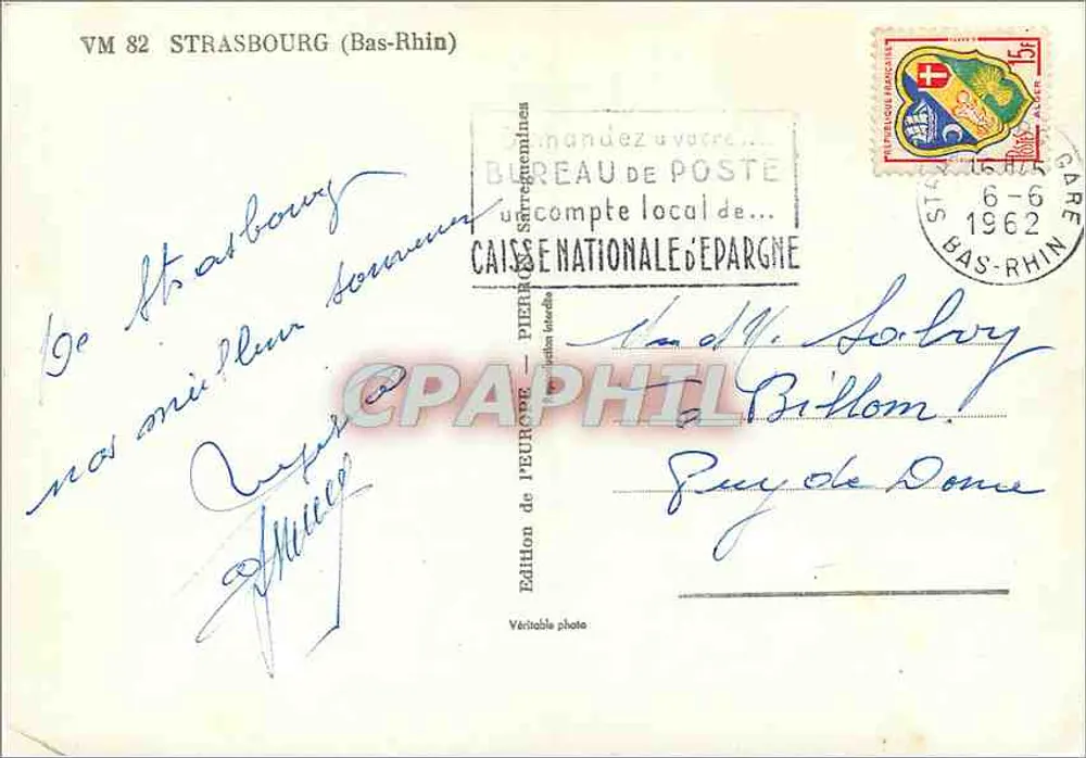 Strasbourg — vista panorâmica e fotos de locais — Edição de Pierre de Strasbourg - Verso