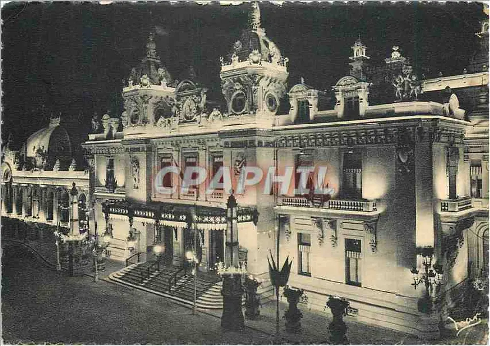 O Casino de Monte-Carlo — noite — Les Éditions de Cimiez, Nice - Frente