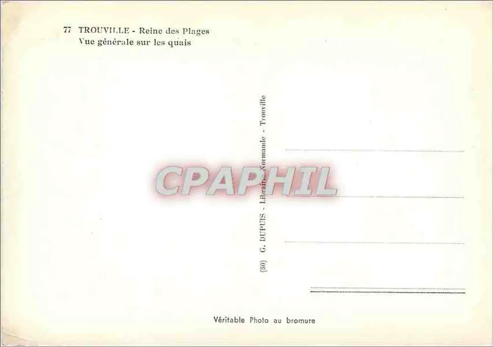 TROUVILLE - Königin der Strände — Allgemeiner Blick auf die Kai — G. DUPUIS - Rückseite