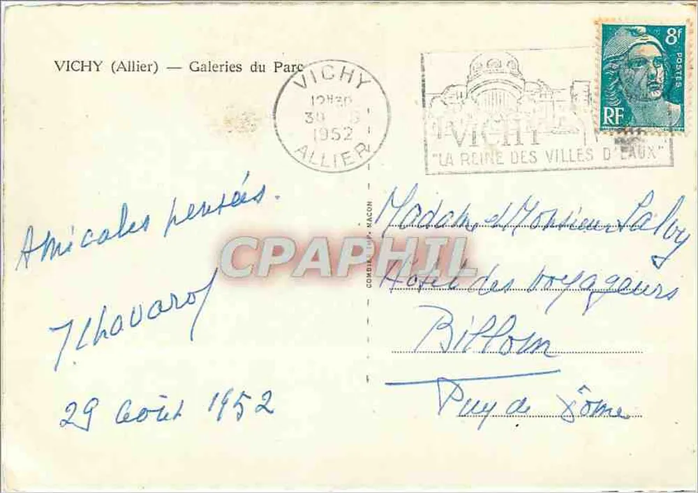 Vichy (Allier) — Galerias do Parque — editor C. Imy - Verso
