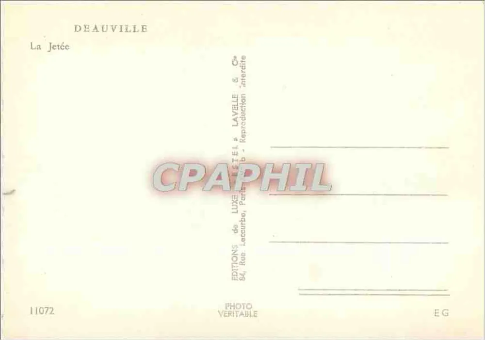 Deauville — A Doca — Estel - Verso