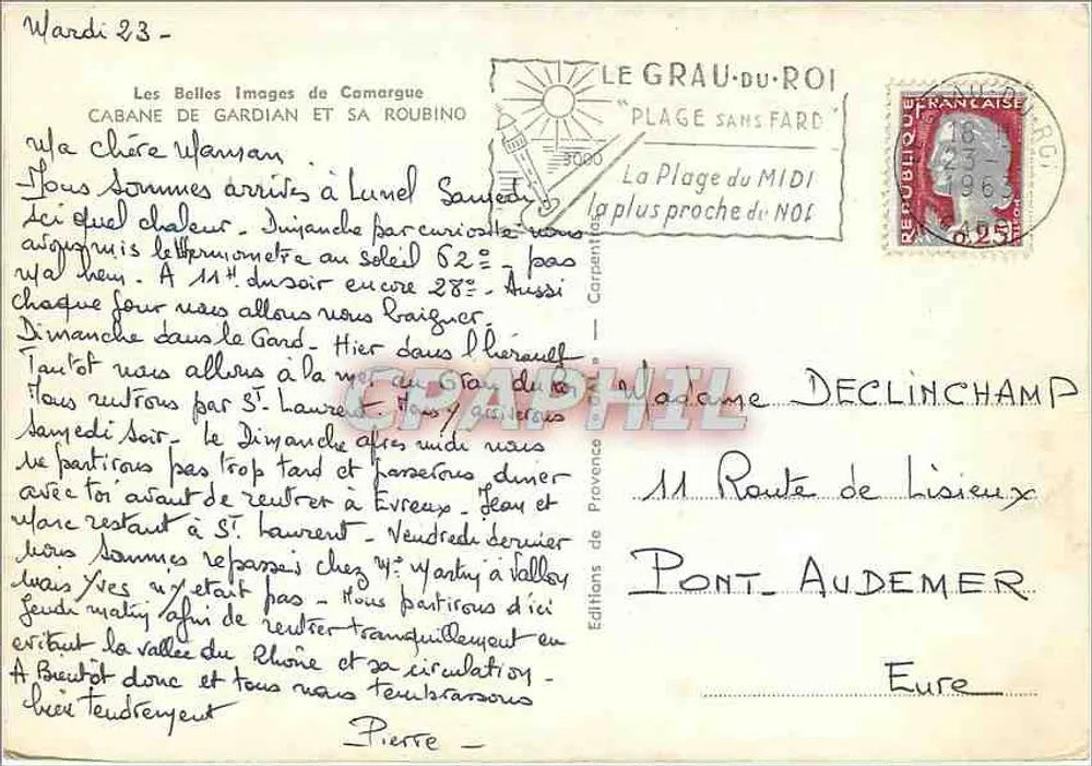 Hütte von Gardian — Camargue — Éditions de Carpentras - Rückseite