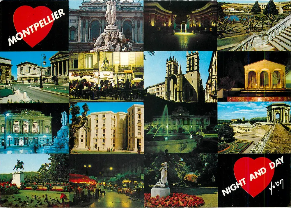 Montpellier — Noite e Dia — Edições d'arte Yvon - Frente