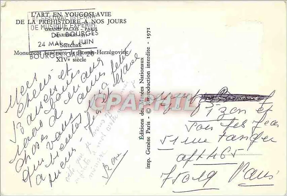 Grabmal der Bosnien-Herzegowina — 14. Jahrhundert — Editions des Musées Nationaux - Rückseite