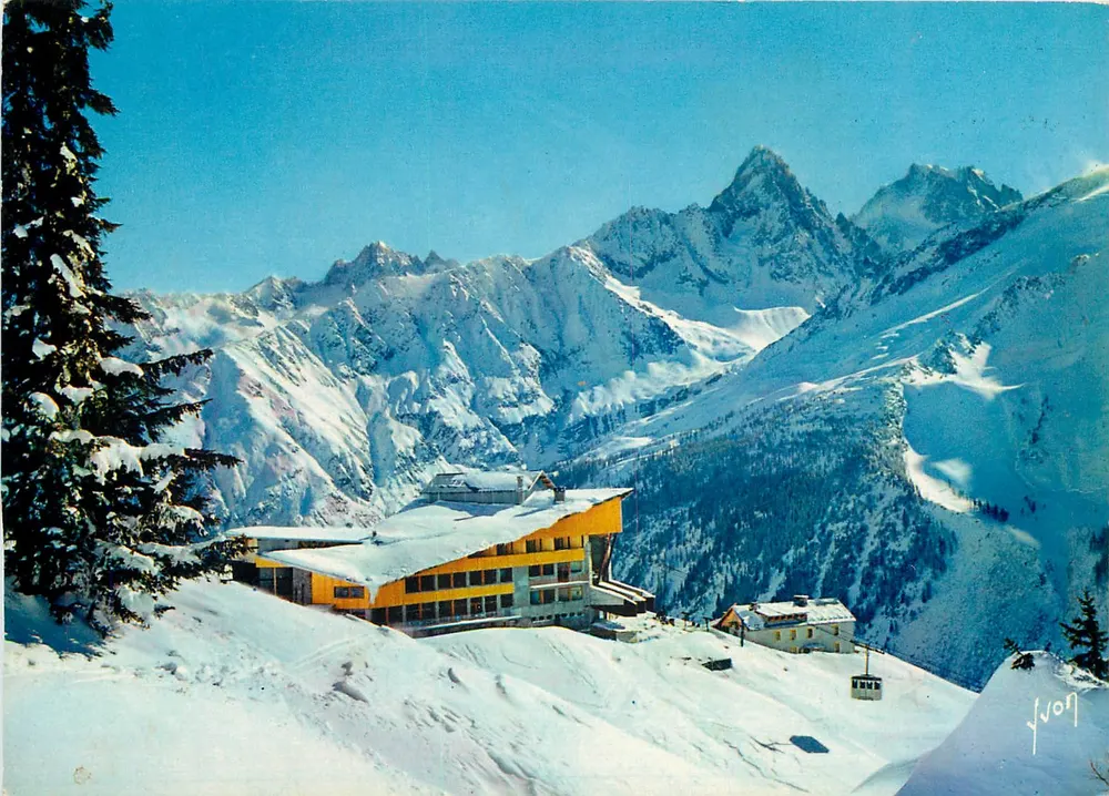 La Flégère (Haute-Savoie) — Super-Chamonix et l'Aiguille d'Argentière — Éditions Dranger - Recto
