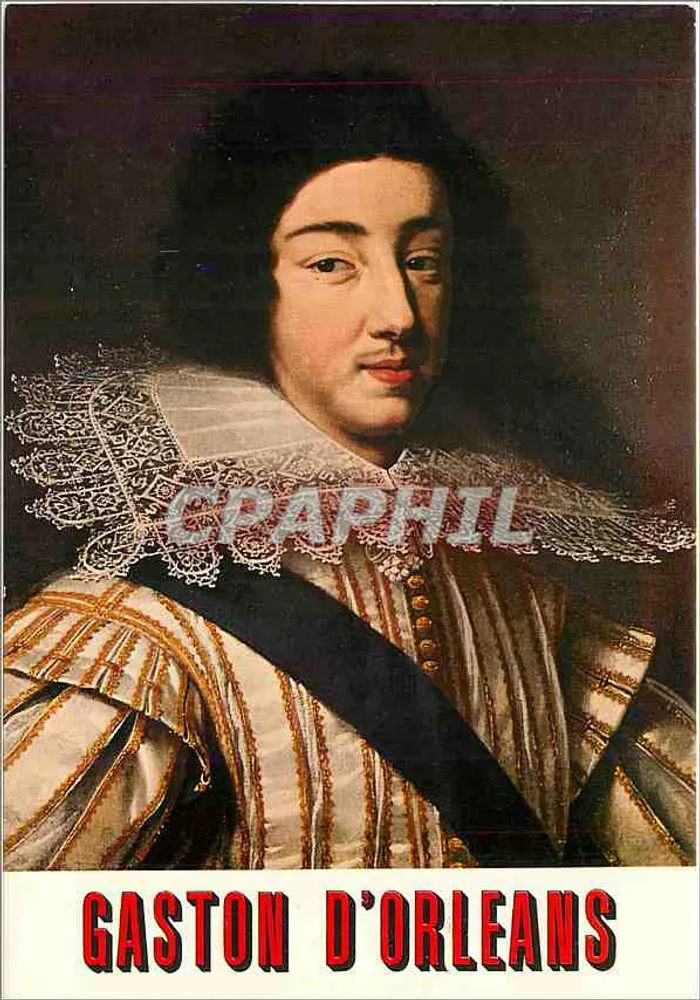 Gaston d'Orléans — Retrato do século XVII — Éditions Valoire, Blois - Frente