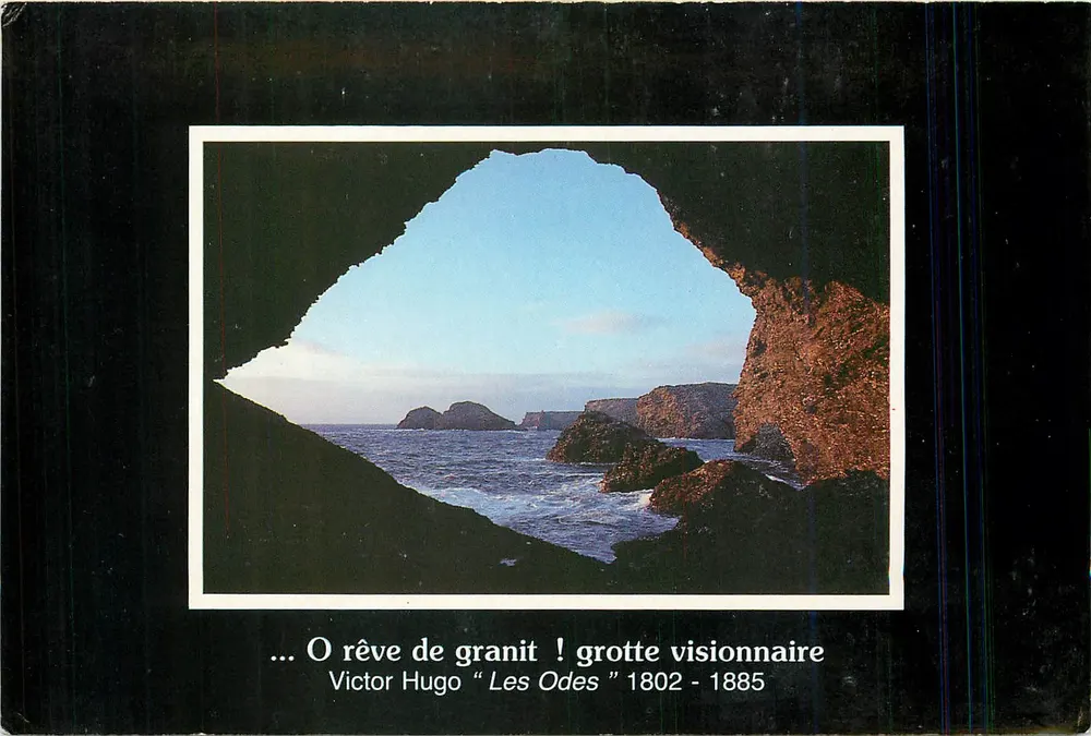 Gruta de granito — vista da costa — Victor Hugo « Les Odes » 1802-1885 - Frente