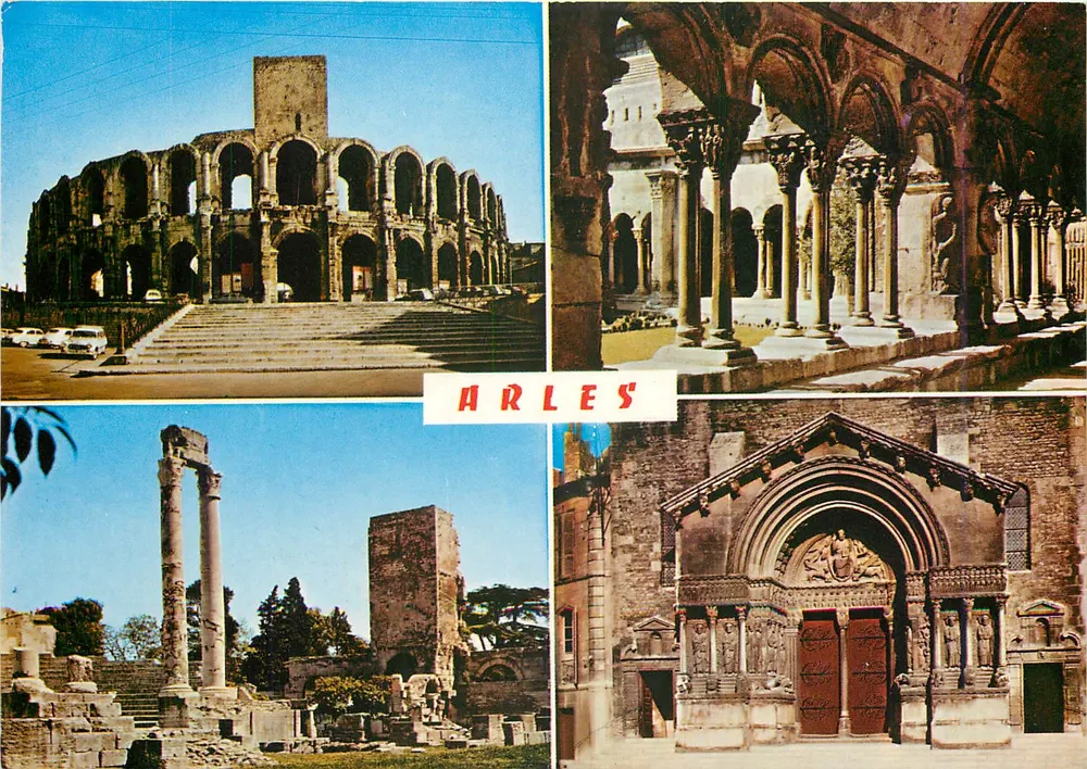 Arles — Colagem de locais históricos — REFLETS DE PROVENCE - Frente