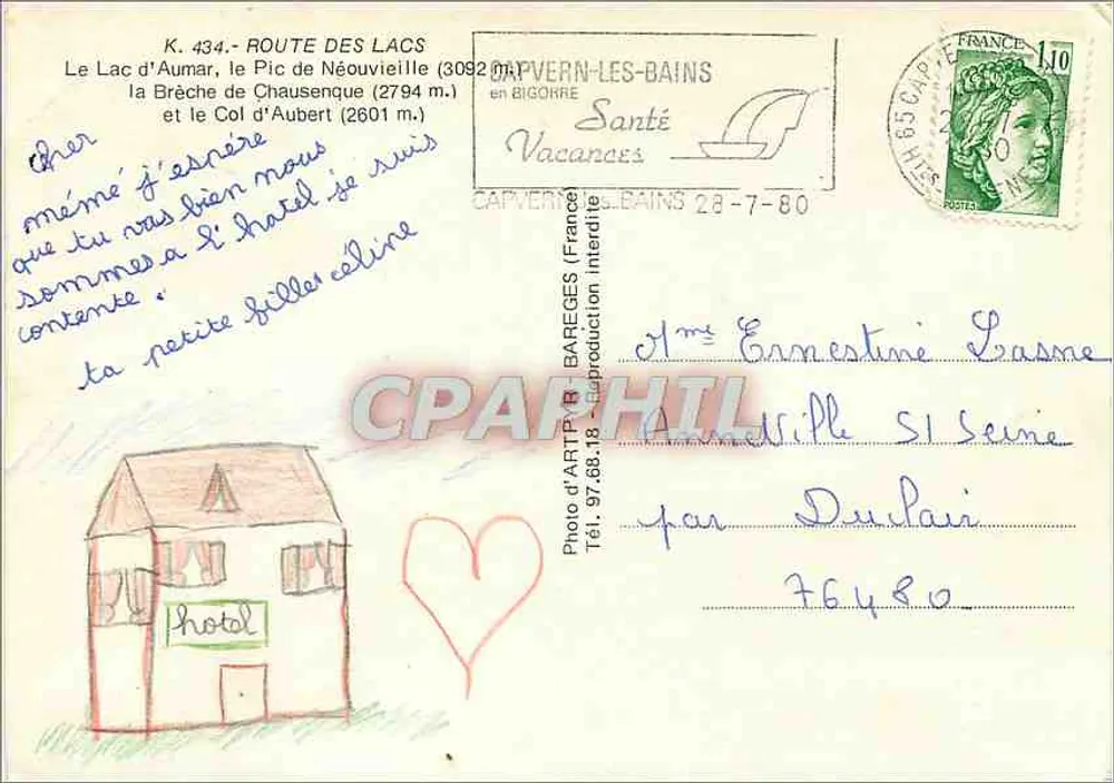 See d'Aumar & Pic de Néouvielle — Route des Lacs — Art Pyr - Rückseite