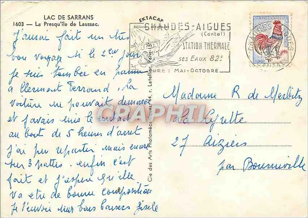 Lago de Sarrans — Presqu'île de Laussac — Ektacap - Verso