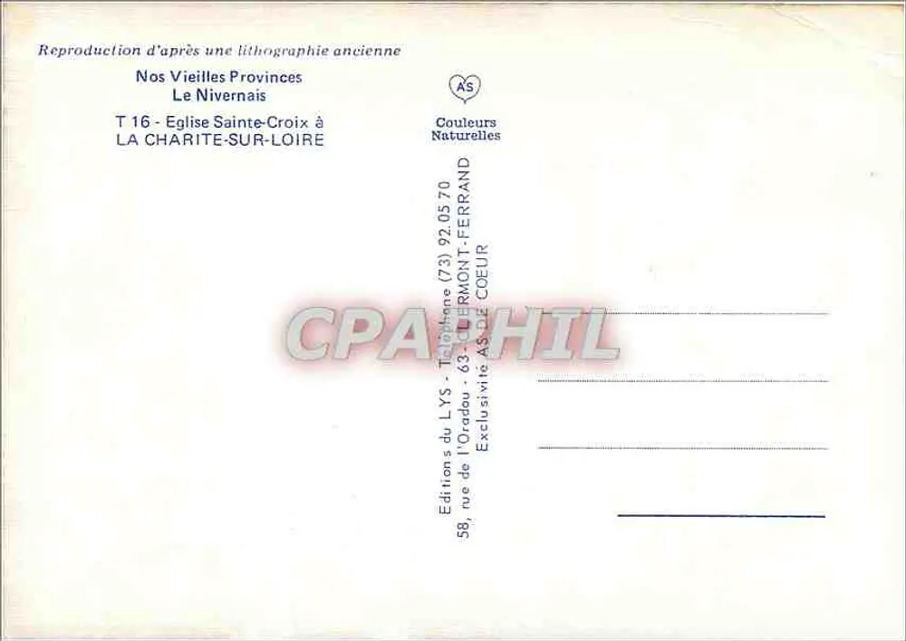 Igreja de Santa Cruz — La Charité-sur-Loire — Éditions du LYS - Verso