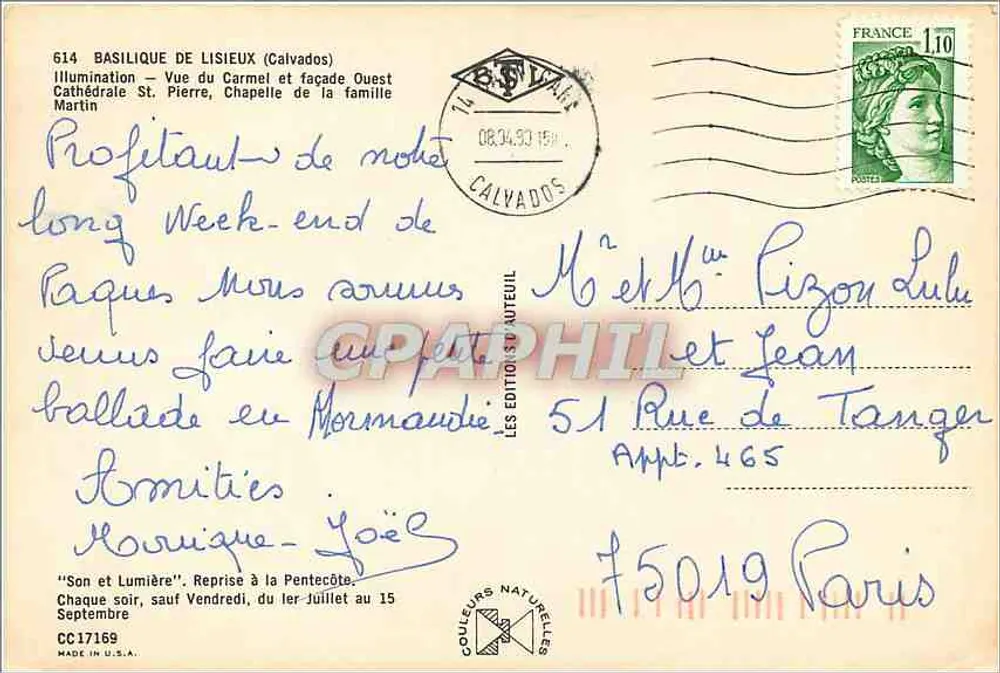 Pilgerreise nach Lisieux — Basilika, Kathedrale Saint-Pierre, Kapelle der Familie Martin — Les Éditions d'Auteuil - Rückseite