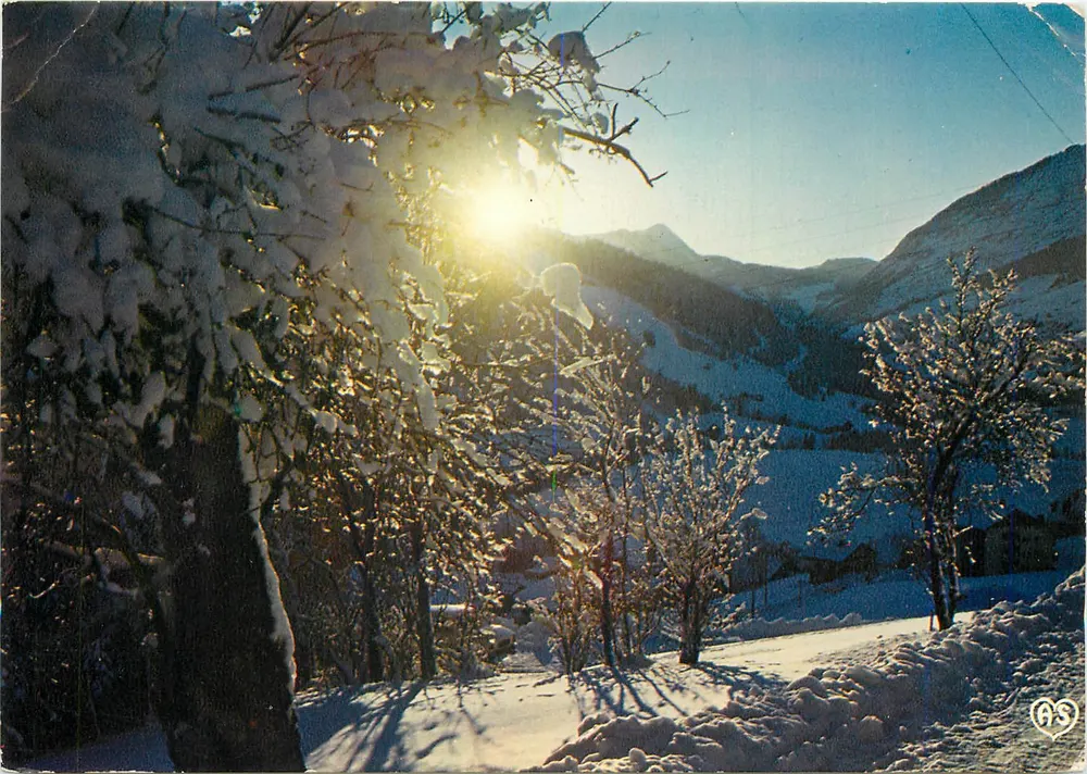 Berge im Winter — Sonnenuntergang — Studio Yvon Chatelet - Vorderseite
