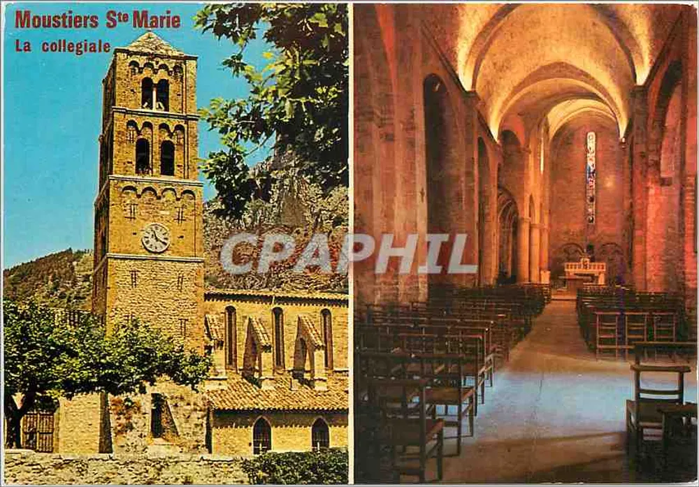 Moustiers Sainte-Marie — Die Collegiatenkirche — Oiseleur & Adia - Vorderseite