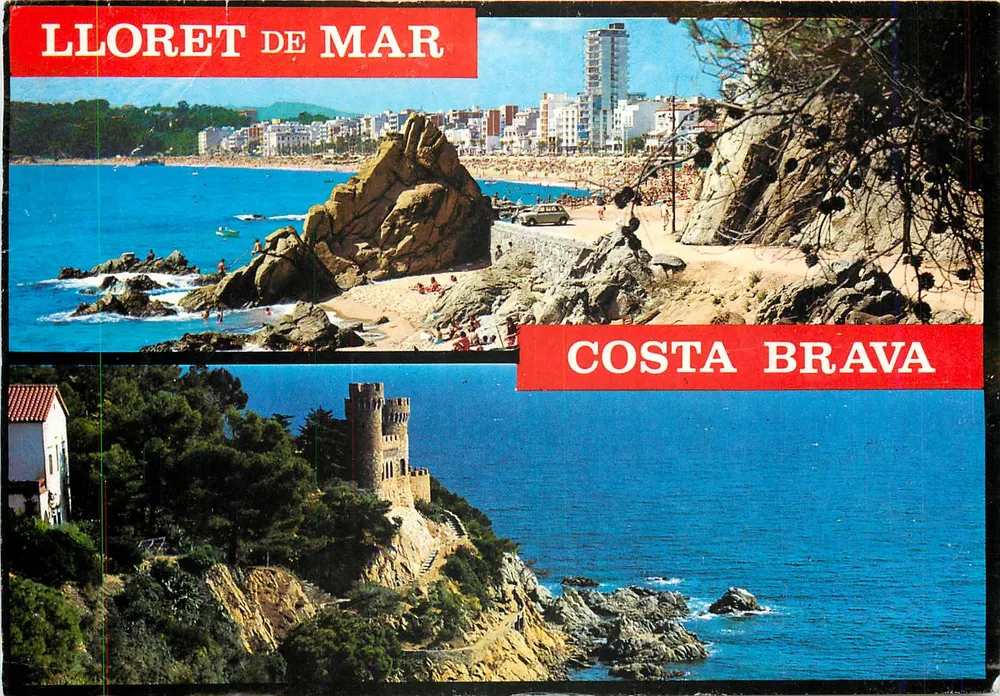 Lloret de Mar — Costa Brava — panoramische uitzicht en feodale kasteel - Voorkant