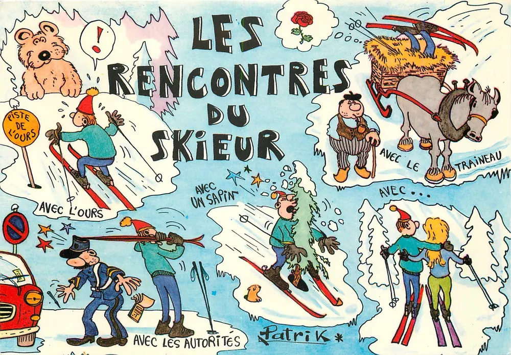 Die Begegnungen des Skifahrers — mit dem Bären, dem Tannenbaum, dem Schlitten und den Behörden — Patrîk - Vorderseite