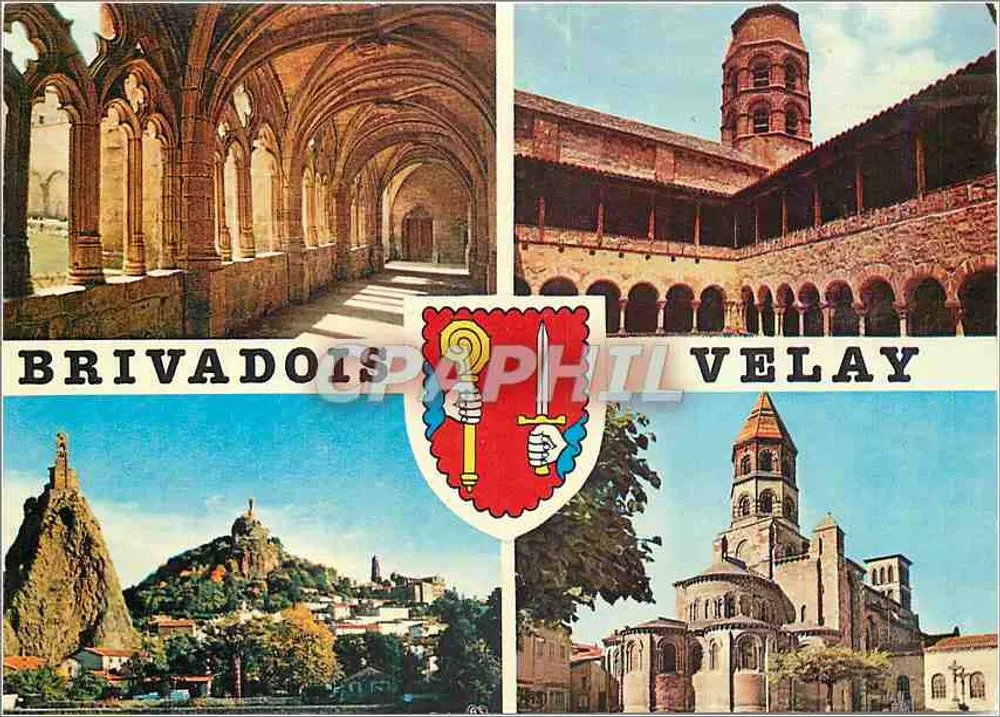 Brivadois e Velay — vista de conventos, igreja e paisagem — Éditions du LYS - Frente
