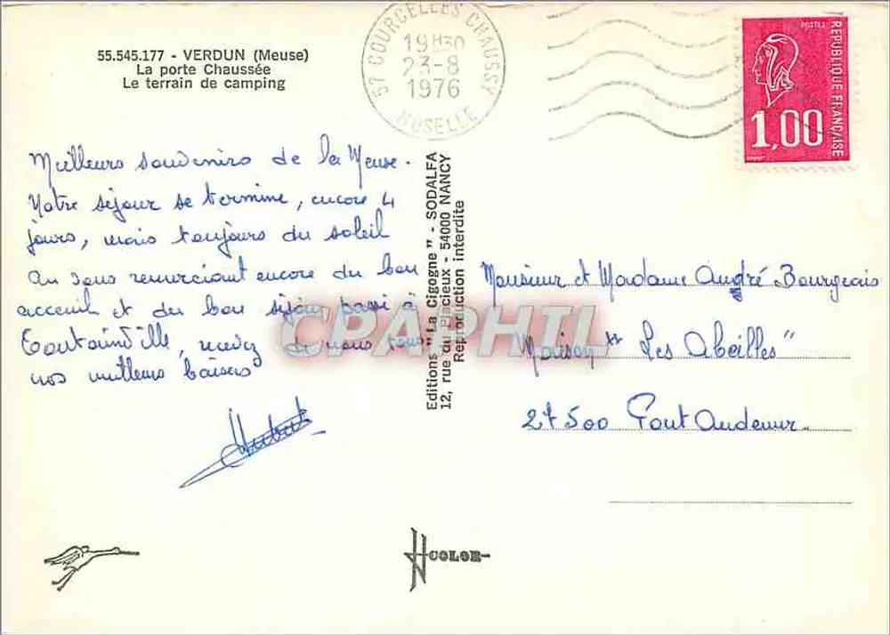 Verdun — Panoramablick — Éditions La Cigogne - Rückseite