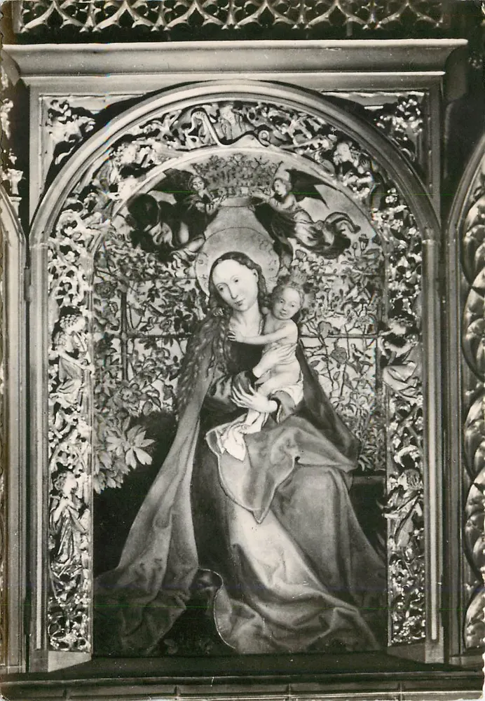 Maria mit Rosenstrauch — Martin Schongauer (1473) — Photo-Éditions ARNOLD, Colmar - Vorderseite