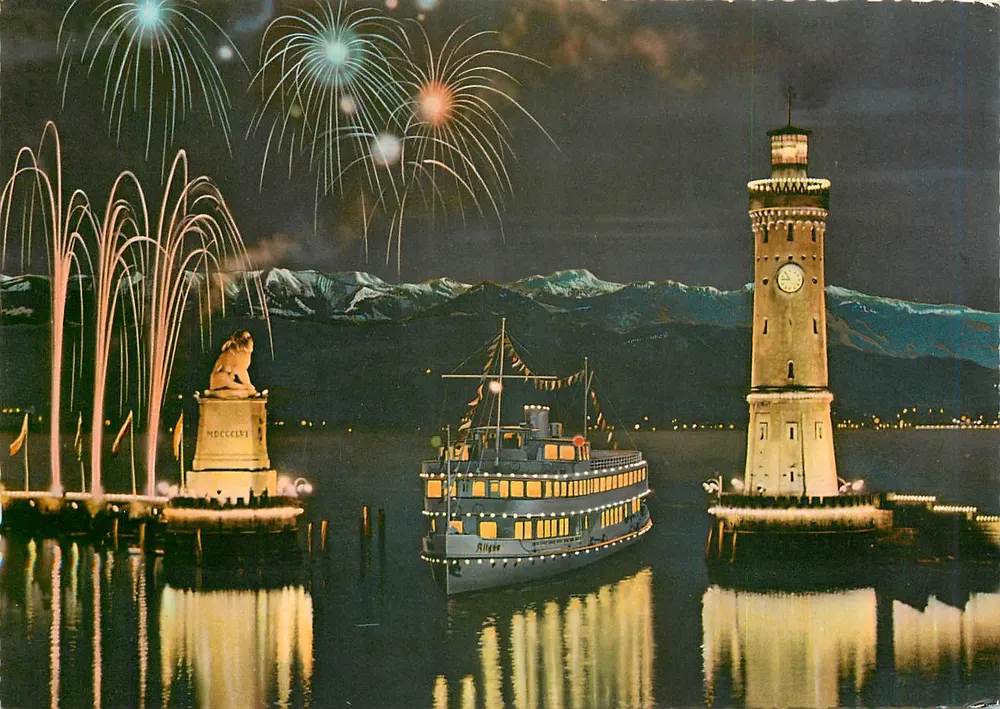 Lindau sul Lago di Costanza — Ingresso del porto — Hans Hartt - Recto