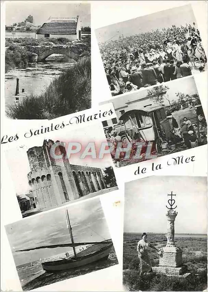 Les Saintes-Maries-de-la-Mer — Collage lokaler Szenen — Éditions Frères Lumière - Vorderseite