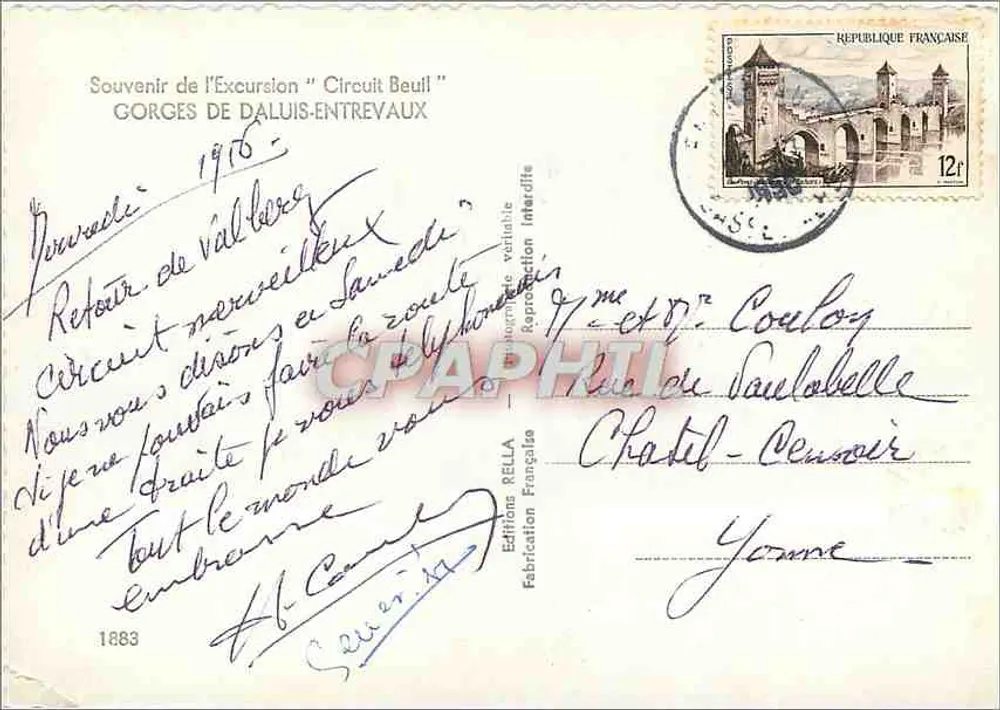 Beuail, Entrevaux, Valberg, Gorges-de-Daluis — Uitgaven Rella - Achterkant