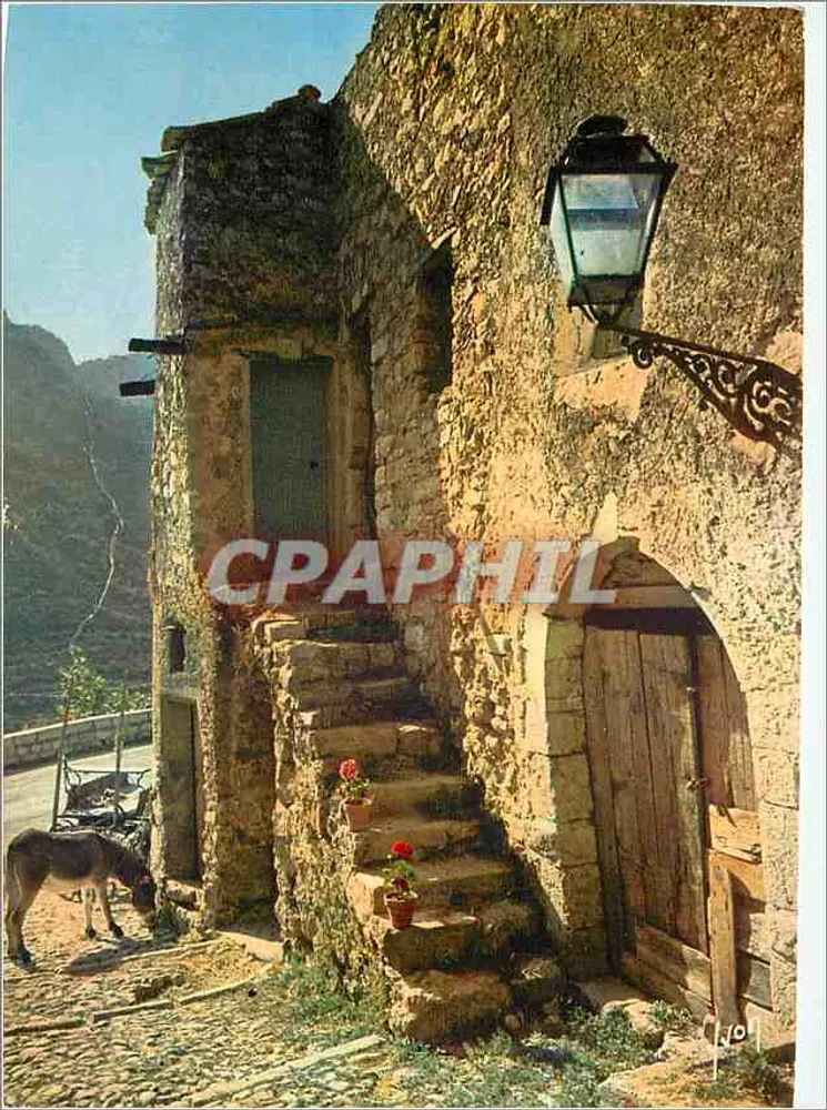 Sainte-Agnès — Alte Straße — Kunstausgabe YVO77 - Vorderseite