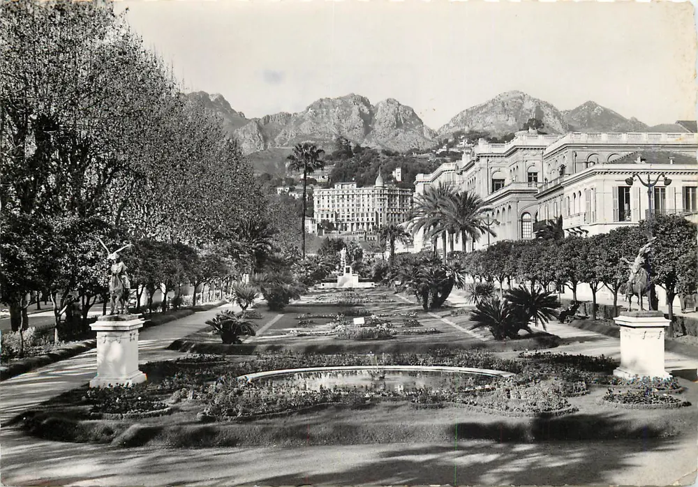 Menton - Die öffentlichen Gärten — Im Hintergrund: das Palais Lutétia — Editions S.E.P.T. - Vorderseite