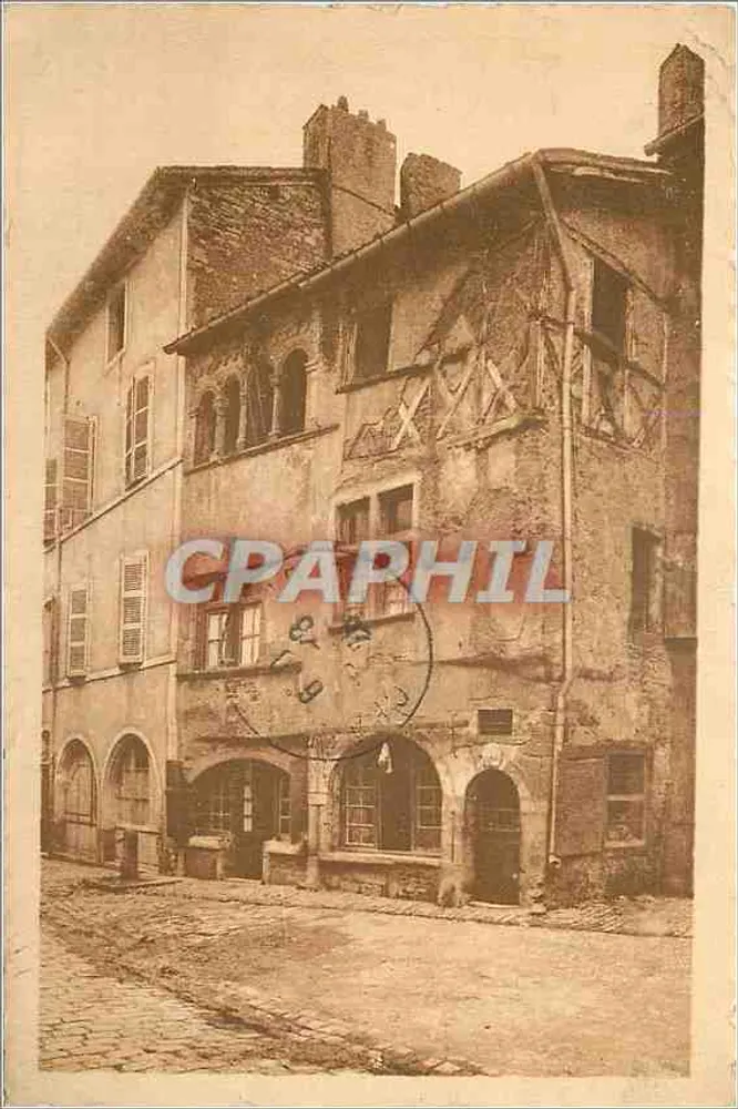 Cluny — Maison romane rue Lamartine — XIXe siècle - Frente