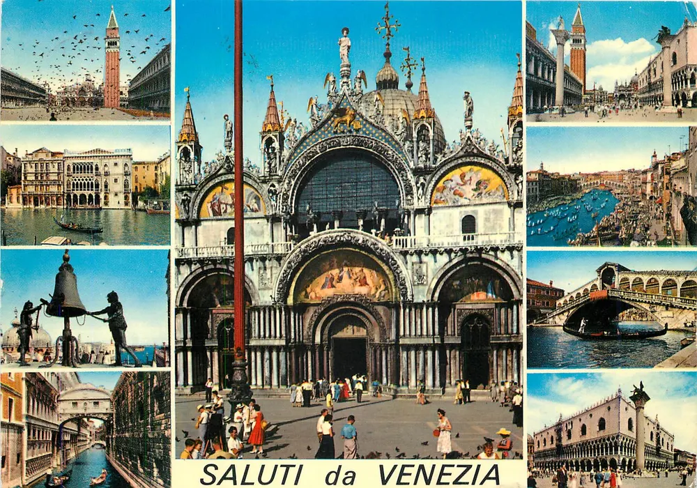 Veneza — vista panorâmica da basílica e dos principais locais — Ediz. ARDO, Ripr. vietata - Frente