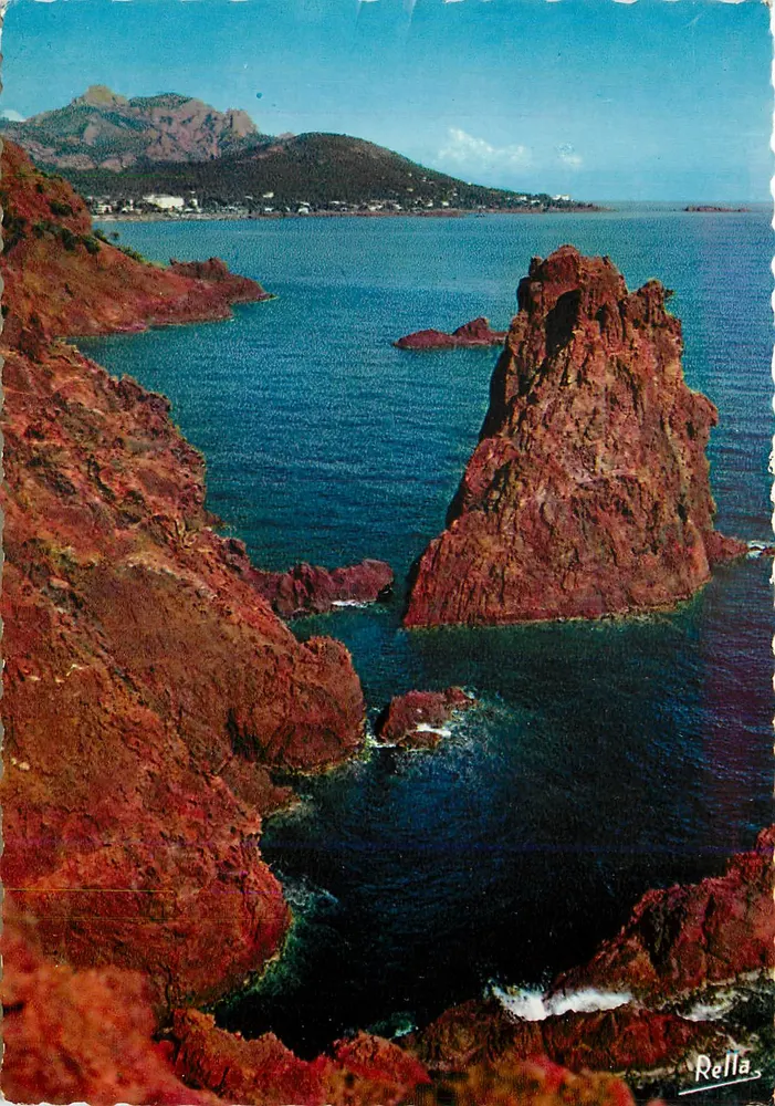 Die Goldene Promenade — Der 'Kathedrale'-Felsen und die Spitze der Baumette d'Agay — Éditions Rella, Nice - Vorderseite