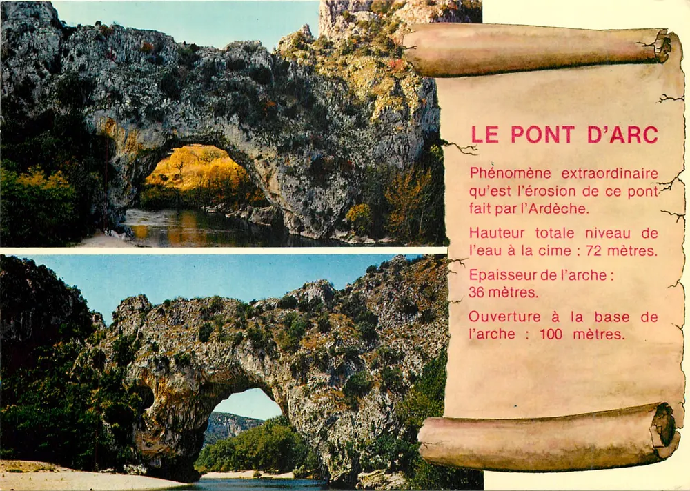 O Arco do Arco — Fenômeno de erosão da Ardèche — Éditions de France - Frente