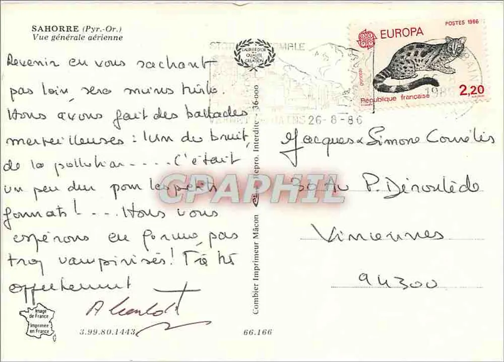 Sahorre (Pyr.-Or.) — Vista geral aérea — Cing - Verso