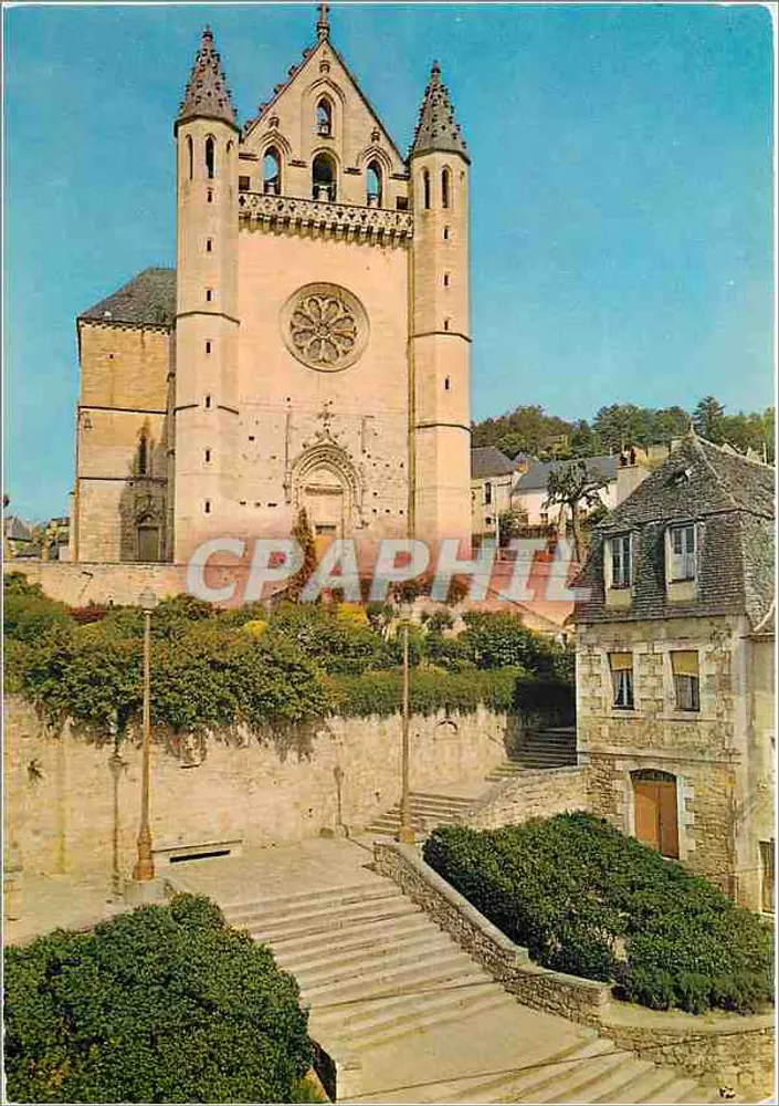 Terrasson (Dordogne) — A Igreja (século XV) — Editor Pierre Artur & Cie, Saint-Herblain - Frente