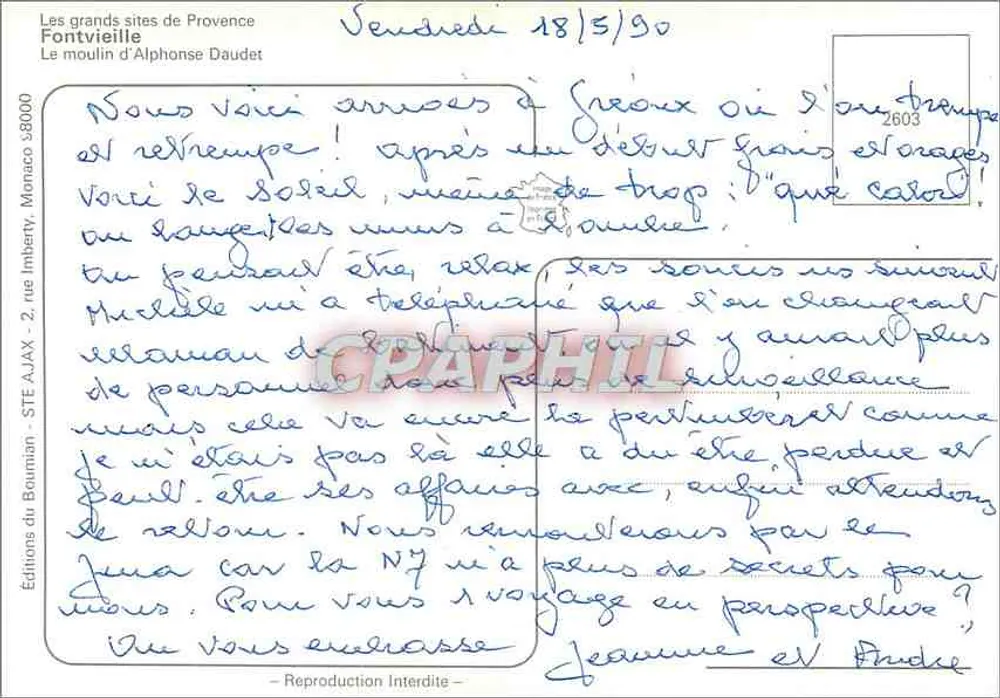 अल्फोंस डौडेट का मूल — प्रोवेंस के बड़े स्थल — बूमैन प्रकाशन, मोनाको - पीछे