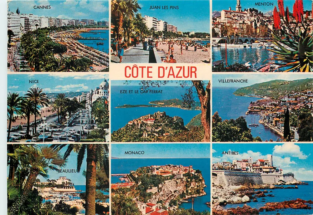 Côte d'Azur — Panoramablick auf mehrere Städte — Editions S.E.P.T. n°0/161 - Vorderseite