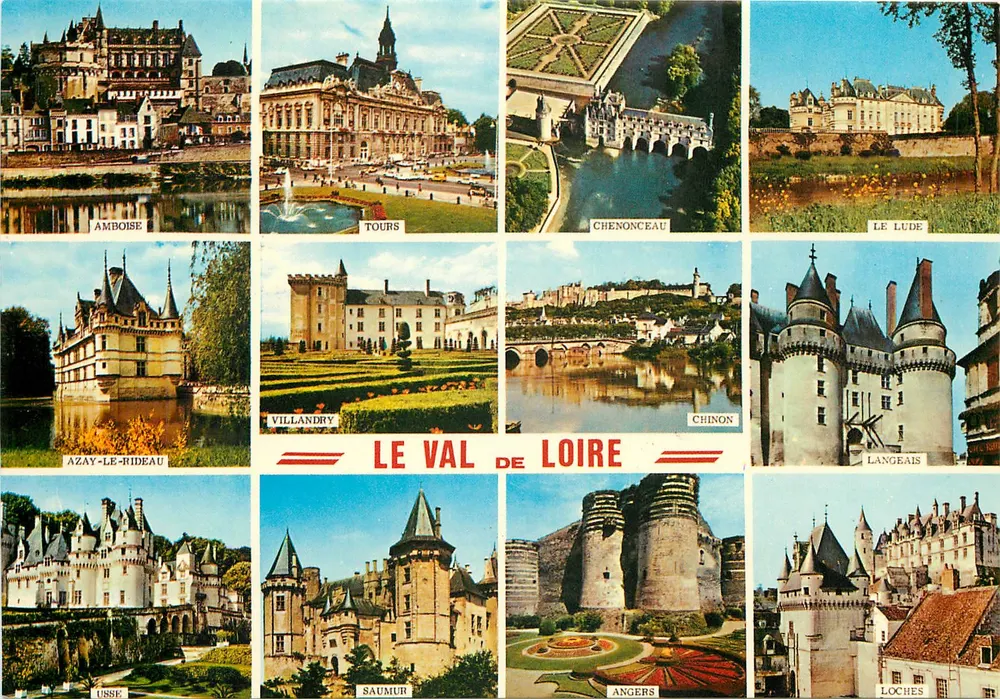 O Vale do Loire — Carta postal multivista — Artaud, editores da Metalurgia, VANTES-CARQUEFOU - Frente