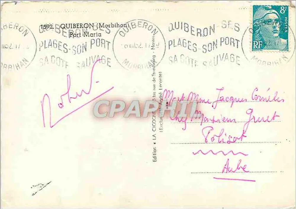 क्विबेरॉन के बंदरगाह - एक जहाज से देखा गया - एडिशन ला सिगोन - पीछे